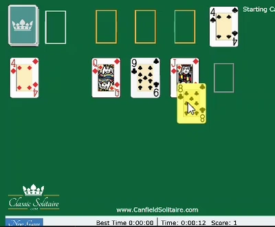 Canfield Solitaire Escena