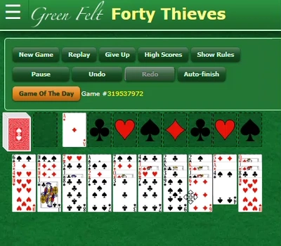 Forty-Thieves Solitaire GreenFelt Escena